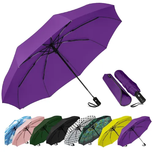 Image of Siepasa Windproof Travel Compact Umbrella, 8-Ribs