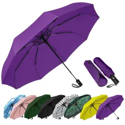 Siepasa Windproof Travel Compact Umbrella, 8-Ribs