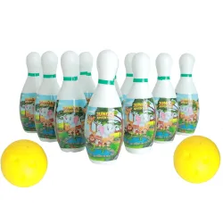 Signamio® Bowling Set for Kids: Indoor & Outdoor Game with Bowling Pins & Balls - Fun Activity Toy for Early Development & Learning - Blue Color