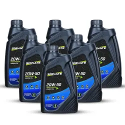 Signate 20W-50 Semi-Synthetic Engine Oil for Bikes – 6 L (Pack of 6)