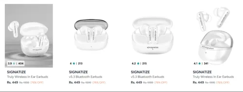Image of SIGNATIZE Earbuds at minimum 78% Discount