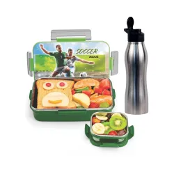 SIGNORA WARE Delight C Nugget Stainless Steel Printed Lunch Box Set for Kids