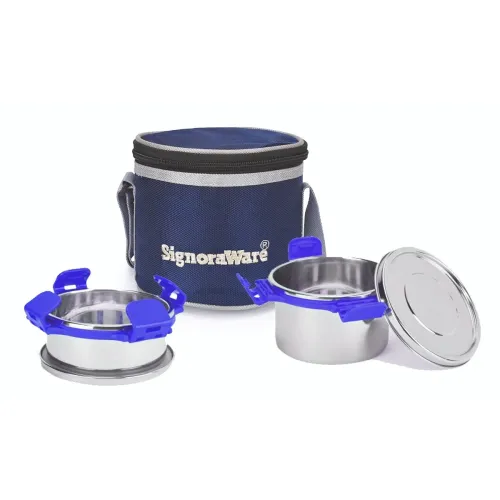 Image of SignoraWare 2 Piece Stainless Steel Lunch Box Set