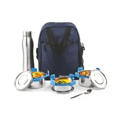 SignoraWare All Steel Fusion Jumbo Stainless Steel Lunch Box 