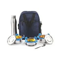SignoraWare All Steel Fusion Jumbo Stainless Steel Lunch Box