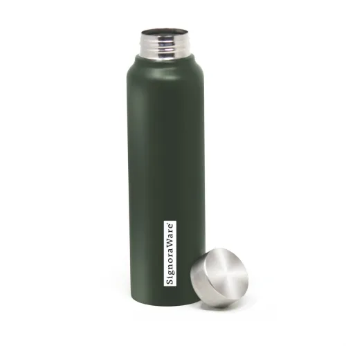 Image of SignoraWare Aqua Single Wall Stainless Steel Bottle | Airtight & Leakproof | Sleek Design | Easy to Carry & Clean | Idea