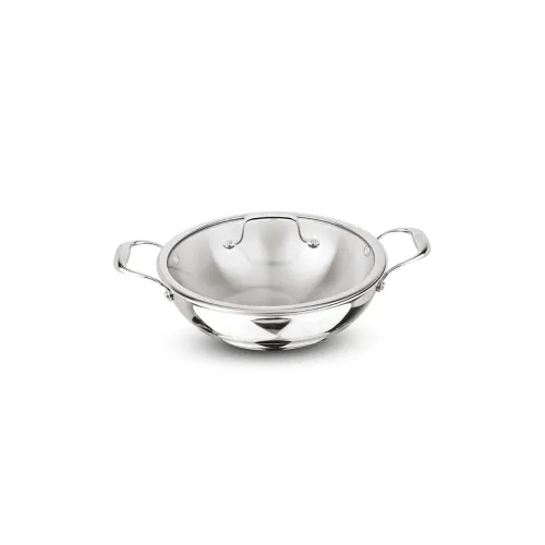 Image of Signoraware Artista Tri Ply Stainless Steel Shallow Kadhai 20cm