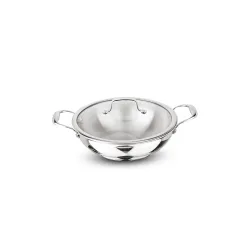 Signoraware Artista Tri Ply Stainless Steel Shallow Kadhai 20cm