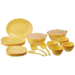 SignoraWare BPA Free Plastic Square Dinner Set (Set of 32 pcs)