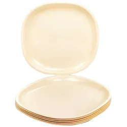 Signoraware BPA Free Plastic Square Full Plate | Microwave Safe | Crack Resistant | Ideal for Family Gatherings & Outdoor Activities | Best for Lunch, Breakfast & Dinner use (Set of 6 | OffW...