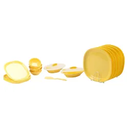 SignoraWare BPA Free Plastic Square Dinner Set, So23
