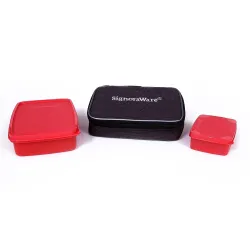 SignoraWare Compact Lunch Box Set With Zippered Bag