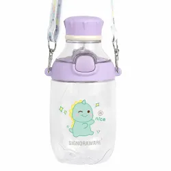 Signoraware Dovey Kids BPA-Free 450ml Straw Water Bottle Leakproof Lid