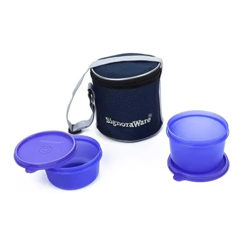 Image of Signoraware Executive Small Lunch Box with Bag, 15cm, Deep Red