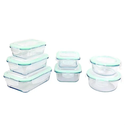 Image of Signoraware Lock N Store Borosilicate Glass Container, Set of 7