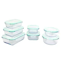 Signoraware Lock N Store Borosilicate Glass Container, Set of 7