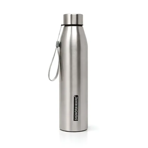 Image of Signoraware Messi Stainless Steel Water Bottle With Hanging Strip 1L