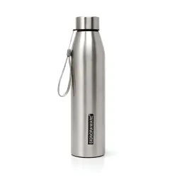 Signoraware Messi Stainless Steel Water Bottle With Hanging Strip,(1 Ltr, Steel), Airtight & Leakproof, Lightweight & Easy to Carry, Stylish Bottle for Office, School, Gym, Travel & Outdoor....