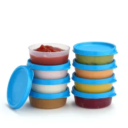 Signoraware Mini Mate BPA Free Plastic Containers Set (70ml x 8 | Set of 8 | Blue)