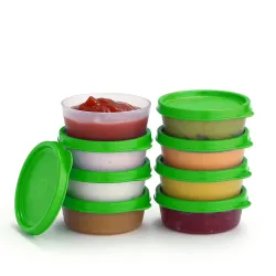 Signoraware Mini Mate BPA Free Plastic Containers Set (70ml x 8 | Set of 8 | Green)