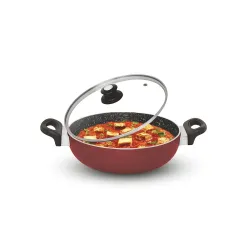 Signoraware Perfecto 4 Coating Non Stick Kadhai 24cm | Gas & Induction Compatible | Low-Oil Cooking |