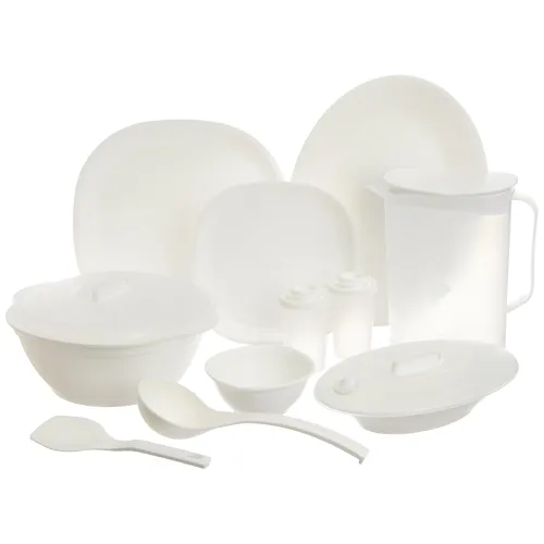 Image of Signoraware Plastic Square Dinner Set 38 Pieces