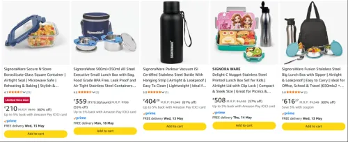 Image of Signoraware Products at minimum 60% Discount