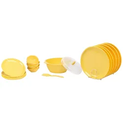 Signoraware Round Plastic Dinner Set 21 Pieces