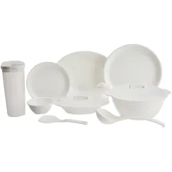 Signoraware Round Plastic Dinner Set 32-Pieces