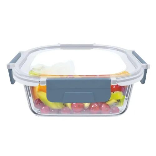 Image of Signoraware Shut N Seal Borosilicate Glass Square Container | Airtight & Leakproof | Microwave Safe | Space-Saving | Per