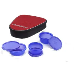 Signoraware Sleek BPA Free Plastic Lunch Box with Bag | Airtight & Leakproof | Compact Design Easy to Carry | Ideal for 