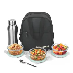 SignoraWare Social Borosilicate Glass Big Lunch Box Set 