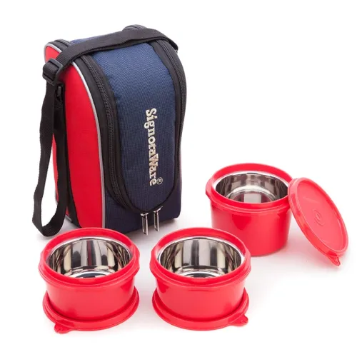 Image of Signoraware Stainless Steel 3 Tier Lunch Box