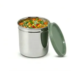 SignoraWare Stainless Steel Vegitable/Soup Container (500ml, Egreen)