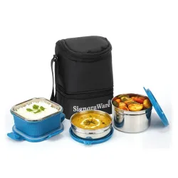 Signoraware Trio Stainless Steel Lunch Box, Set of 3