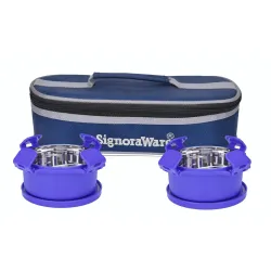 Signora Ware Twin 350ml Lunch Box Set (Violet)