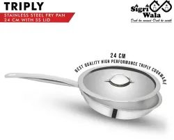 Sigri-wala Triply Fry Pan 24cm with Lid