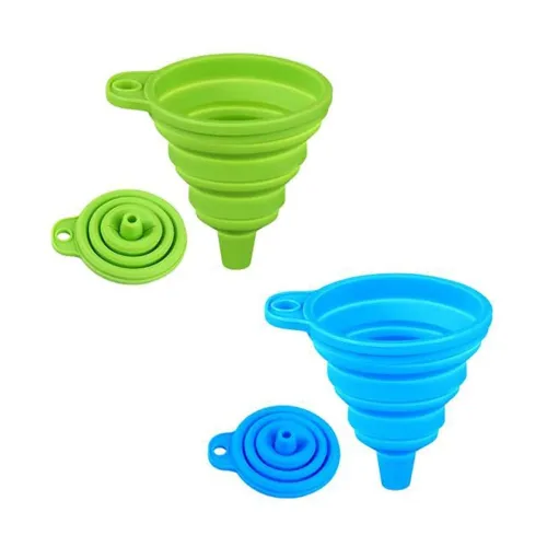 Image of Silicone Collapsible Portable Funnel Kitchen Tool for Transferring Liquid