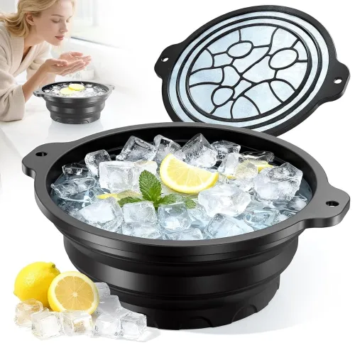Image of Silicone Face Ice Bath Bowl Round