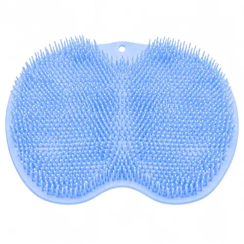 Image of Silicone Foot Scrubber Mat for Shower, 30 × 23 cm Non-Slip Foot Cleaning