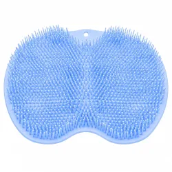 Silicone Foot Scrubber Mat for Shower, 30 × 23 cm Non-Slip Foot Cleaning