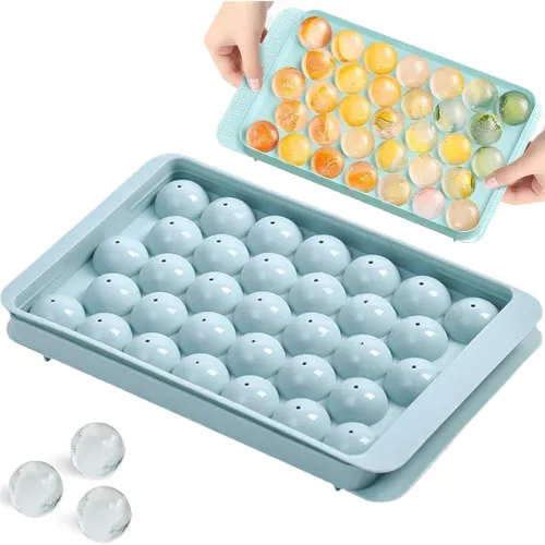 Image of Silicone Ice Cube Tray, Hexagon Shape Ice Mould, Stackable Design