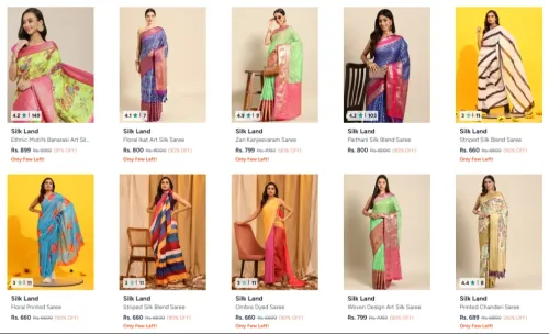 Image of Silk Land Sarees upto 90% Discount