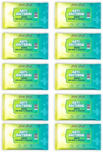 Image of Silk Soft Antibacterial wipes 10 pulls - Po10
