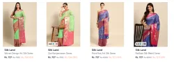 Silk Land Womens Saree at minimum 90% Discount