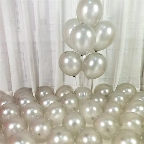 Image of Silver Balloons Pack of 50 