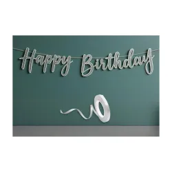 Silver Birthday Decoration Combo Set