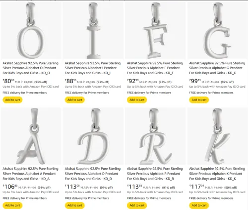 Image of Silver LOOT: 1gm Silver Pendant @ ₹80 