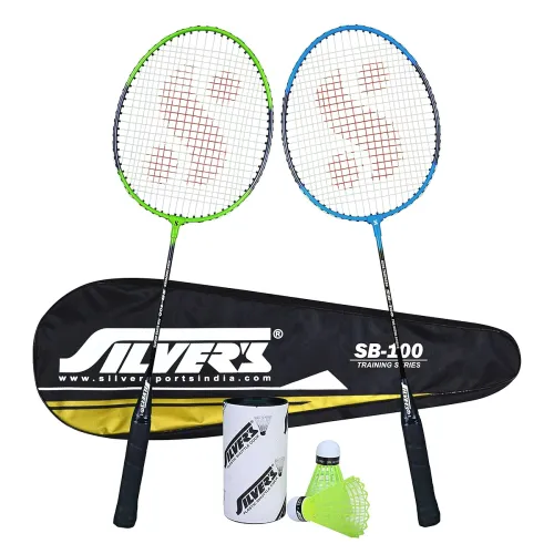 Image of Silver's SB-100 Combo-2 Badminton Rackets with 1 Full Cover