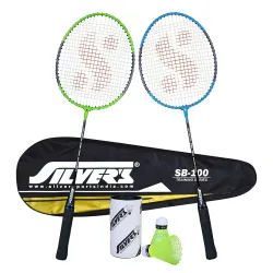 Silvers SB-100 Combo-2 Badminton Rackets with 1 Full Cover